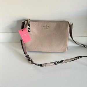 Kate Spade New York Jackson Crossbody Bag with Snakeskin Strap